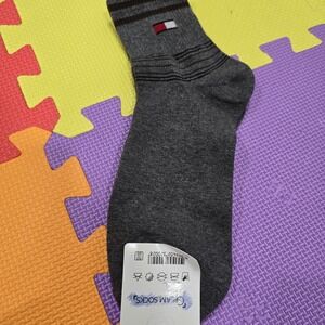 10 Pairs Men's Premium Cotton Crew Socks - Made in Korea - Grey Striped Fashion